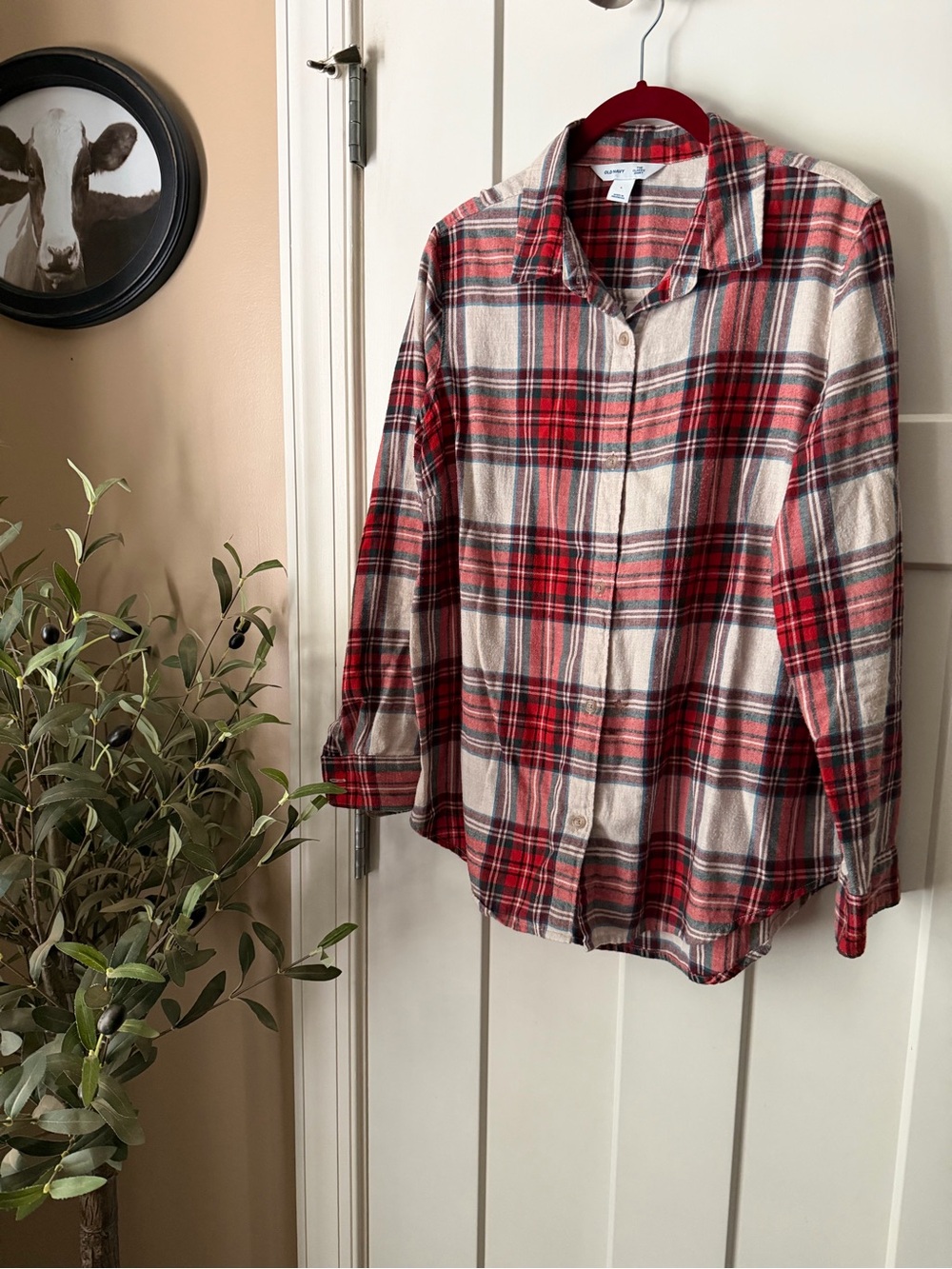 Old Navy Women’s Plaid Flannel Shirt Size Large